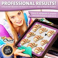 Silicone Baking Mat 2-Pk - Fits Half Sheets - Blue, Red colors - Bonus Cookbook, Lifetime Guarantee N9