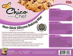 Silicone Baking Mat 2-Pk - Fits Half Sheets - Blue, Red colors - Bonus Cookbook, Lifetime Guarantee N10