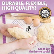 Silicone Baking Mat 2-Pk - Fits Half Sheets - Blue, Red colors - Bonus Cookbook, Lifetime Guarantee N12