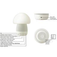 Emoi Bluetooth Bass Speaker, Multi-color Silicone Mushroom Lamp iPhone Wireless Portable Speaker, LED Night Light... N4