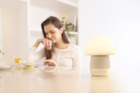 Emoi Bluetooth Bass Speaker, Multi-color Silicone Mushroom Lamp iPhone Wireless Portable Speaker, LED Night Light... N6
