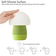Emoi Bluetooth Bass Speaker, Multi-color Silicone Mushroom Lamp iPhone Wireless Portable Speaker, LED Night Light... N9