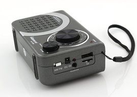 Anncia New Portable FM/AM radio Speaker with Micro TF card and USB flash driver MP3 player. (1205 Grey) N3