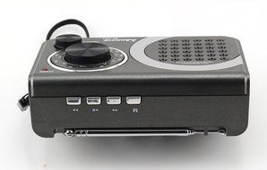 Anncia New Portable FM/AM radio Speaker with Micro TF card and USB flash driver MP3 player. (1205 Grey) N5