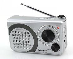 Anncia New Portable FM/AM radio Speaker with Micro TF card and USB flash driver MP3 player. (1205 Grey) N6