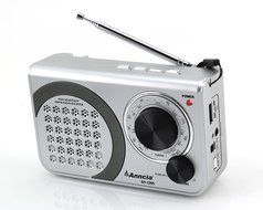 Anncia New Portable FM/AM radio Speaker with Micro TF card and USB flash driver MP3 player. (1205 Grey) N7