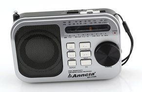Anncia New Portable FM/AM radio Speaker with Micro TF card and USB flash driver MP3 player. (1205 Grey) N14