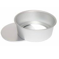 Tinksky 6 Inch Round Removable Bottom Anodized Aluminum Chocolate Cake Pan Tin Baking Mold Mould (Silver)