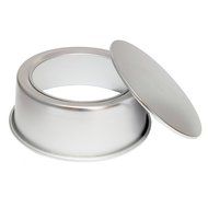 Tinksky 6 Inch Round Removable Bottom Anodized Aluminum Chocolate Cake Pan Tin Baking Mold Mould (Silver) N2