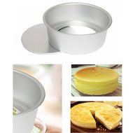 Tinksky 6 Inch Round Removable Bottom Anodized Aluminum Chocolate Cake Pan Tin Baking Mold Mould (Silver) N3