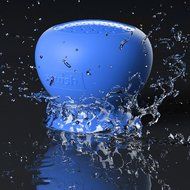 AudioBomb 79767 Squish Water-Resistant Bluetooth Shower Speaker Rechargeable &amp; Portable The Perfect Gift, Blue N4