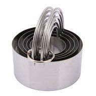 Ebake 5 Pieces Reusable Stainless Steel Biscuit Cutter Set (Round) N2