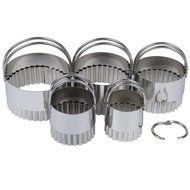 Ebake 5 Pieces Reusable Stainless Steel Biscuit Cutter Set (Round) N3