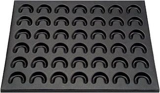 Zenker 7420 Baking Tray For Crescent-Shaped Cookies &quot;Special Creative&quot; For 42 Cookies, Black, 16.54 x 12.60 x... N2