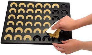 Zenker 7420 Baking Tray For Crescent-Shaped Cookies &quot;Special Creative&quot; For 42 Cookies, Black, 16.54 x 12.60 x... N3