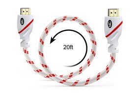 HDMI Cable 2.0 - 20 FEET, 4K Ultra-High Speed ( 6 Meter ) Supports Ethernet Audio Return ( ARC ) Ultra HD 2160p...