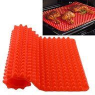 Fhome Red Silicone Non-stick Healthy Cooking Baking Mat Oven Baking Tray Kitchen Tool
