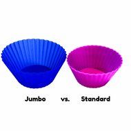 Borealis Baking Premium Silicone Baking Cups - 16 Large / Jumbo Cupcake Liners / Muffin Cups in 8 Beautiful Colors... N2