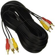 12FT RCA M/Mx3 Audio/Video Cable Gold Plated - Audio Video RCA Cable 12ft N5