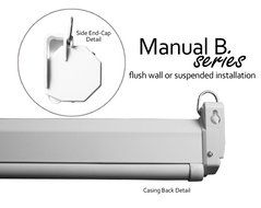 Elite Screens Manual B Series, 100-inch Diagonal 16:9, Pull Down Projection Manual Projector Screen with Auto... N5