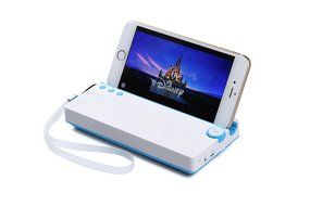 Funkysky Ultra-Portable Bluetooth Speaker with External 2200 mAh Emergency Power Bank and Phone Stand - Blue N5