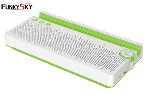 Funkysky Ultra-Portable Bluetooth Speaker with External 2200 mAh Emergency Power Bank and Phone Stand - Blue N9