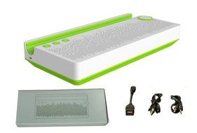 Funkysky Ultra-Portable Bluetooth Speaker with External 2200 mAh Emergency Power Bank and Phone Stand - Blue N15