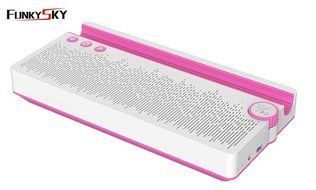 Funkysky Ultra-Portable Bluetooth Speaker with External 2200 mAh Emergency Power Bank and Phone Stand - Blue N16