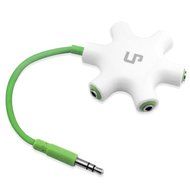 LP Headphone Splitter,3.5mm Headphone Earphone Audio Splitter 1 Male to 2 3 4 5 Female Cable (Green)