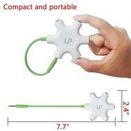 LP Headphone Splitter,3.5mm Headphone Earphone Audio Splitter 1 Male to 2 3 4 5 Female Cable (Green) N5