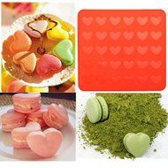 Heart Macaron Baking Mold Silicone Mat Pastry Sheet Muffin Tray by Y.E.S Shop N2