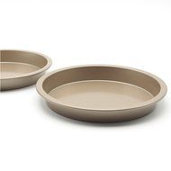 Bakeware, Yamix NonStick Baking Pan Cookie Sheet Plate Pizza Pan Tray Bakeware Round Carbon Steel 6" - Gold N5