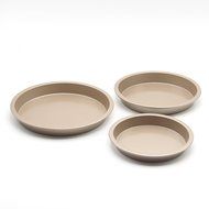 Bakeware, Yamix NonStick Baking Pan Cookie Sheet Plate Pizza Pan Tray Bakeware Round Carbon Steel 6" - Gold N8