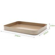 Bakeware, Yamix NonStick Baking Pan Cookie Sheet Plate Pizza Pan Tray Bakeware Round Carbon Steel 6" - Gold N14