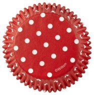 Wilton Baking Cups Standard Dots Red 75 Piece N2