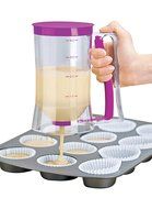 Batter Dispenser - Easy Pour with Measuring Label. Perfect for Pancakes, Cupcakes, Waffles, Muffins, Crepes, etc. N2