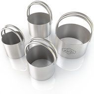 BakeitFun Biscuit Cutter | 100% Stainless Steel Cookie Cutter in 4 Sizes | Keep The Smile On Your Kids&#039; Faces... N7