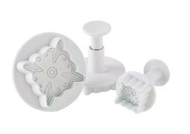Fox Run Brands 67006 3-Piece Holly Leaf Fondant Plunger Cutter Set N3