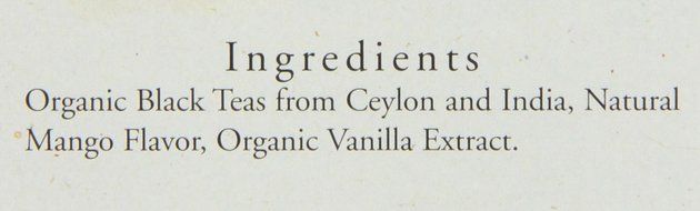 Choice Organic Mango Ceylon Tea with Vanilla, 20 Count Box N5