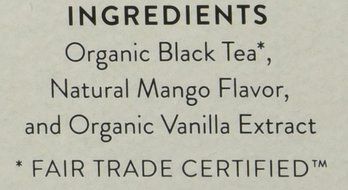 Choice Organic Mango Ceylon Tea with Vanilla, 20 Count Box N96