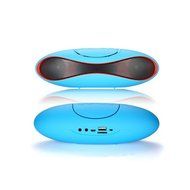 Aolyty Portable Mini Rugby Shape Wireless Bluetooth Speaker with Microphone Support FM &amp; TF Card Music Play Black N16