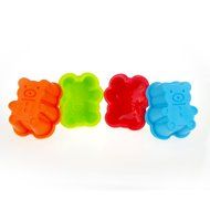 MIREN Bear Shape Reusable &amp; Non-stick Silicone Baking Cups / Cupcake Liners / Muffin Cup Molds in Storage Container... N4