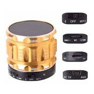 ANRANK BS64790AK Portable Mini Super Bass Stereo Bluetooth Speakers Metal Steel Wireless Audio Player With Mic... N17