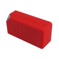 Hannuo Portable Wireless Bluetooth Mini FM SD USB Flash Drive Mic Bass Speaker (Red) N2
