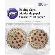Wilton Baking Cups, Mini, 100-Count, Unbleached Cherry N2