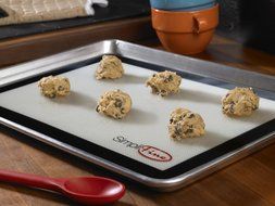 SimpliFine Baking Liner, Reusable Silicone Baking Mat Sheet Professionals Prefer, Best Half Size Heat Resistant... N3