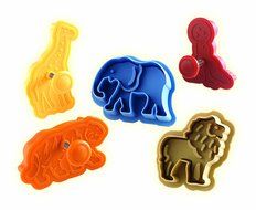 Chicago Metallic 5-Piece Circus Animal Plunger Cookie Cutters Set