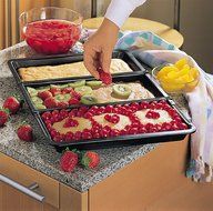 Zenker 7406 Oven Tray &quot;Special Creative&quot; with 2 Separators, Black, 14.57-20.47 x 12.99 x 1.18&quot; N3
