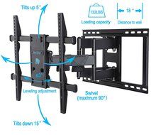 Mounting Dream MD2298 Premium TV Wall Mount Bracket with Full Motion Articulating Arm (18.5" Extension) for most... N3