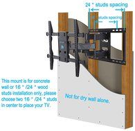 Mounting Dream MD2298 Premium TV Wall Mount Bracket with Full Motion Articulating Arm (18.5" Extension) for most... N6